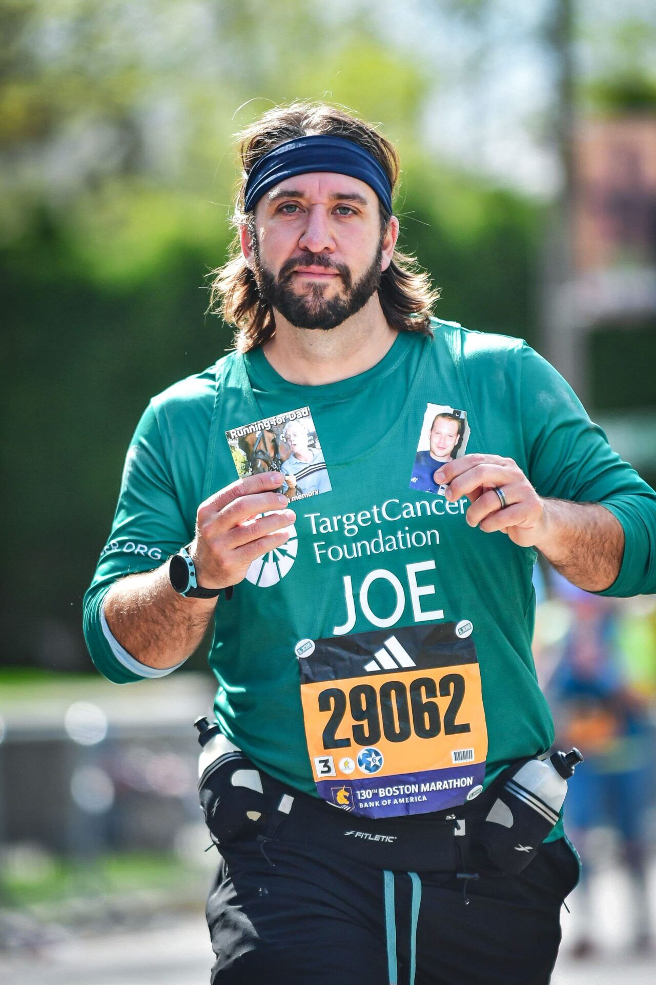 Boston Marathon 2026 Joseph O with photos loved ones