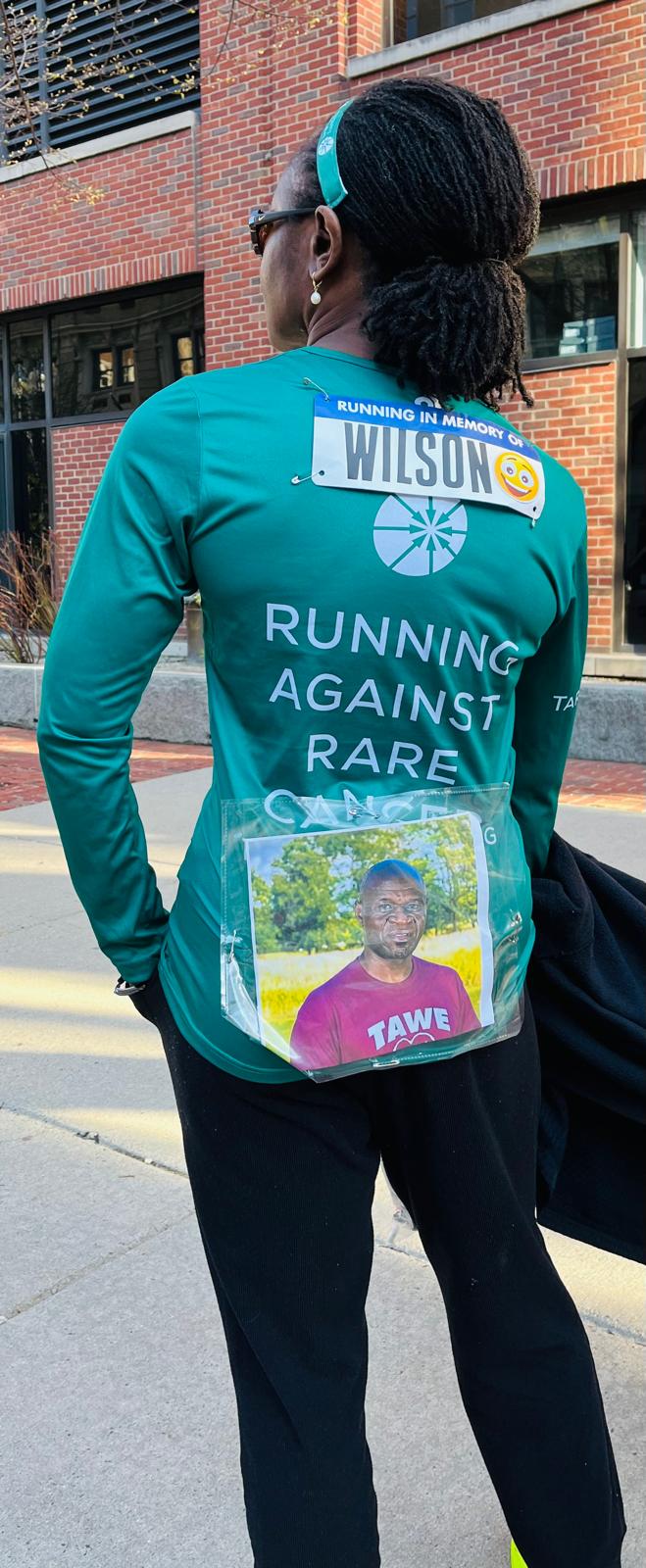 Boston Marathon 2026 Josephine with Wilson photo